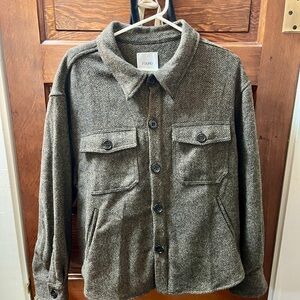 Found Raven Herringbone Overshirt